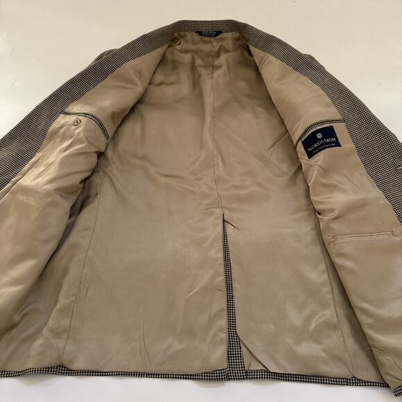 Vintage Nordstrom 40R Houndstooth Blazer Jacket Sport Suit Coat - Picture 6 of 12